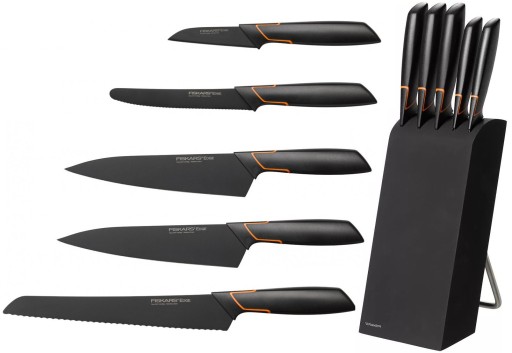 Набор из 5 ножей в блоке EDGE FISKARS С ЛЕЗВИЯМИ 1003099