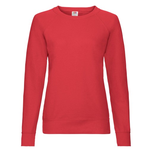 DAMSKA BLUZA PROSTA - FRUIT - LIGHT red XS
