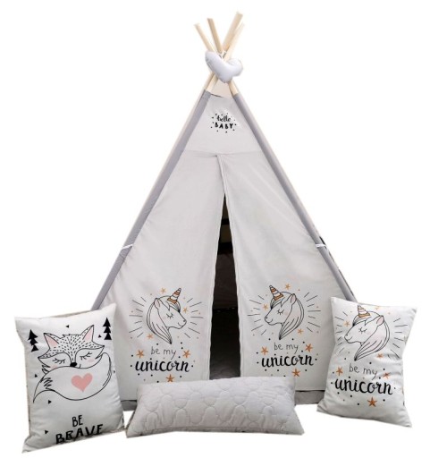 Детская палатка TIPI WIGWAM HOMEK с бархатным ковриком xxl