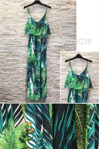 Итальянский длинный макси -бохо список ацтекки Frill S/M