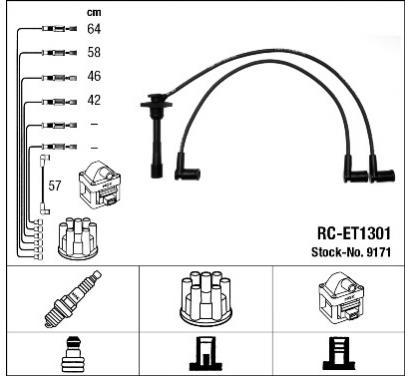 КАБЕЛИ ЗАЖИГАНИЯ NGK RC-ET1301 TOYOTA AVENSIS