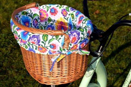 Корзина плетеная BICYCLE с креплениями + отделка, 16 колец