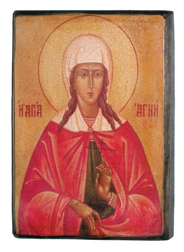 ИКОНА СВЯТОЙ АГНЕСЫ НА КРЕЩЕНИЕ В ПОДАРОК*