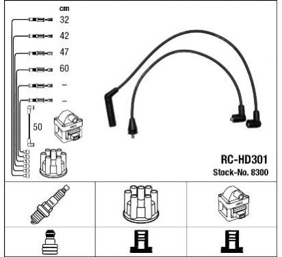 КАБЕЛИ ЗАЖИГАНИЯ NGK RC-HD301 HYUNDAI ATOS