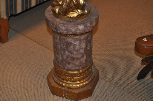 LAMPA Z MURZYNKIEM , FIGURA NA POSTUMENCIE 2 M