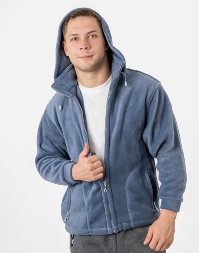 Мужская флисовая толстовка MAX01 XXL синяя