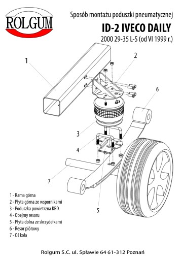 ПНЕВМАТИЧЕСКИЕ ПОДУШКИ IVECO DAILY 29-35 ID-2 KRD-1