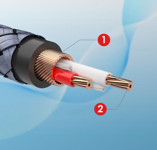 КАБЕЛЬ АУДИОКАБЕЛЬ HQ 2x RCA MINI JACK 3,5 ММ STEREO GOLD HD 3M