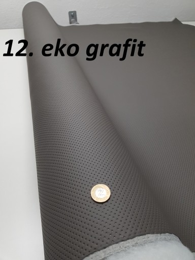 Antracyt SKAJ EKO SKÓRA PERFOROWANA DZIURKOWANA