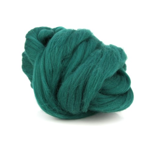 Wełna czesankowa MERINO 22-24mic ZIELEŃ 100g
