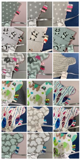 Комплект одеяла и подушек с плюшевым мишкой Minky для коляски