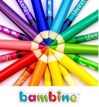 ТОЛСТЫЕ КАРАНДАШИ BAMBINO, 12 ЦВЕТОВ + точилка в подарок.