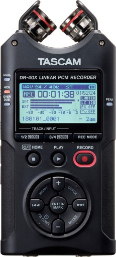 Цифровой аудиорекордер Tascam DR-40X 4 дорожки