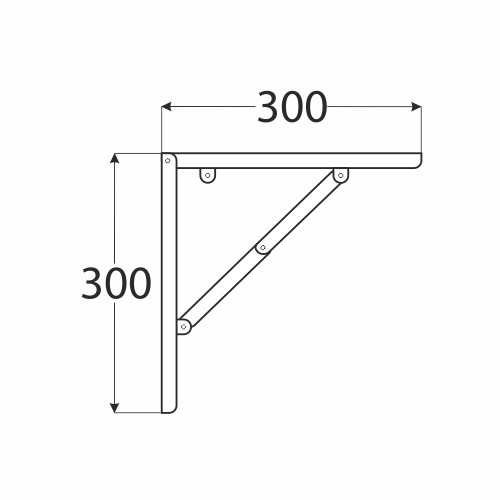 Складной стальной кронштейн для полок WSZL 300