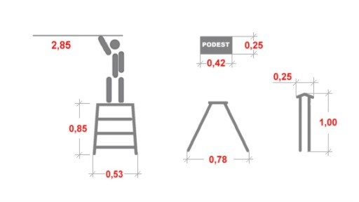 Лестница бытовая алюминиевая Krause Treppo 2x4