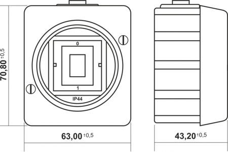 Karlik Senior Одиночный черный разъем IP44