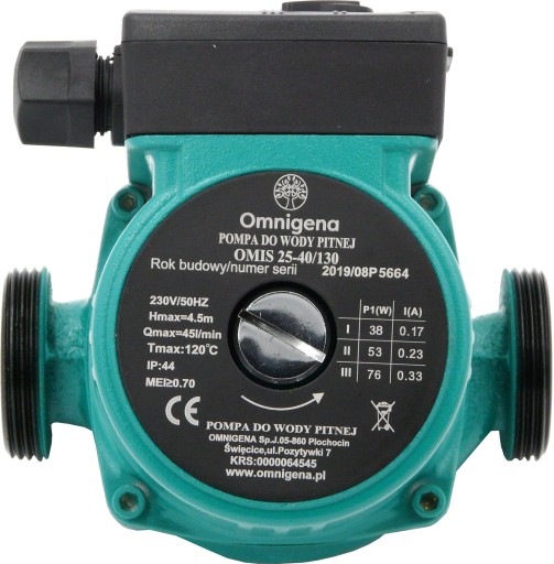 ЦИРКУЛЯЦИОННЫЙ НАСОС 25-40/130 CIRCULATION OMNIGENA CO