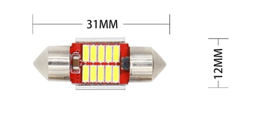 СВЕТОДИОДНАЯ ЛАМПА 10 SMD 4014 C3W C5W C10W CANBUS 31мм