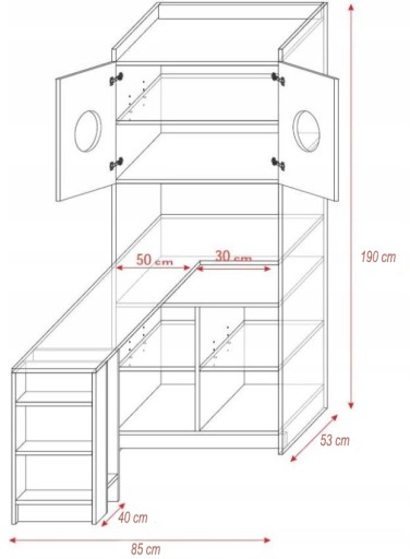 RAJ 1A PLUS с угловым стеллажом — БЕЛЫЙ ГЛЯНЦЕВЫЙ