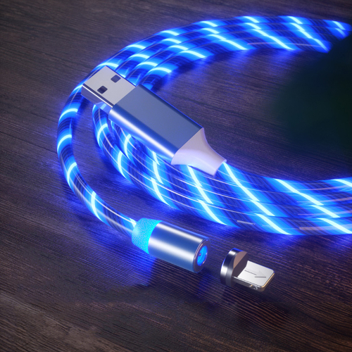 СВЕТОДИОДНЫЙ МАГНИТНЫЙ КАБЕЛЬ 3 в 1 micro USB TYPE-C iPhone