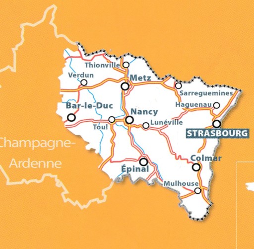 ALZACJA I LOTARYNGIA MAPA SAMOCHODOWA 516 MICHELIN