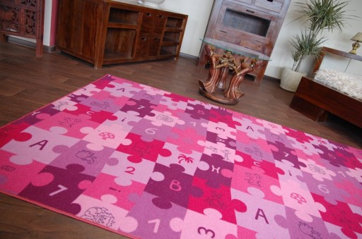 DYWAN DZIECIĘCY 200x300 cm PUZZLE fiolet @9128