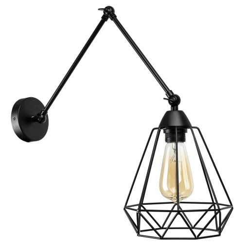 KINKIET ŚCIENNY LOFT EDISON DRUCIANY DIAMENT RETRO