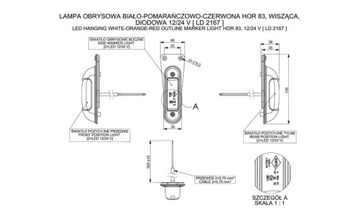 HORPOL ПОДВЕСНОЙ КОНТУРНЫЙ СВЕТИЛЬНИК HOR 83 LD 2167