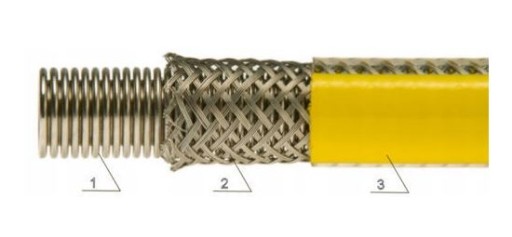 ГИБКИЙ ГАЗОВЫЙ ШЛАНГ, ГАЗОВЫЙ ШЛАНГ ДЛЯ ПЛИТЫ -100см