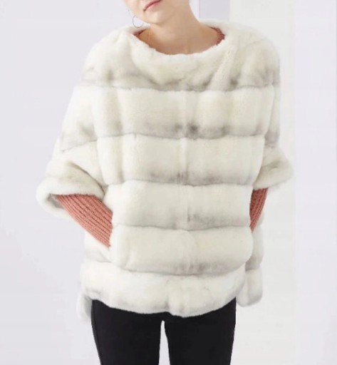 Пончо REX Oversize из меха кролика