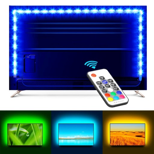 5 М RGB 5050 СВЕТОДИОДНАЯ ЛЕНТА ДЛЯ ТЕЛЕВИЗОРА ПОДСВЕТКА USB ПУЛЬТ ДУ USB