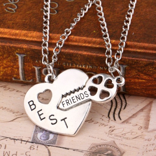 ОЖЕРЕЛЬЕ ДРУЖБА сердце ЛУЧШИЕ ДРУЗЬЯ BFF X2