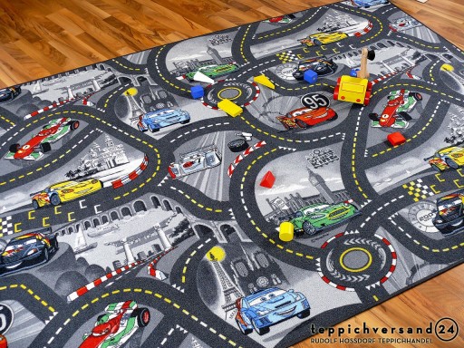Disney Cars Rug 200x200 городские улицы 4 цвета
