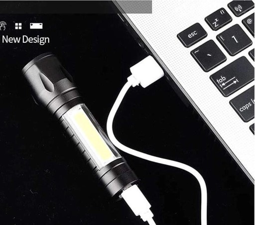 НАБОР USB-ВЕЛОСИПЕДНЫХ ФОНАРЕЙ ПЕРЕДНИЙ ЗАДНИЙ COB + CREE
