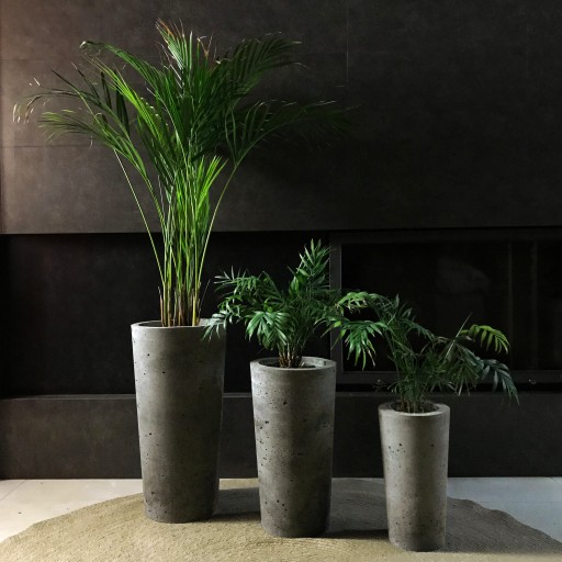 BETONOWA DONICA Z BETONU okrągła wysokość 70 cm