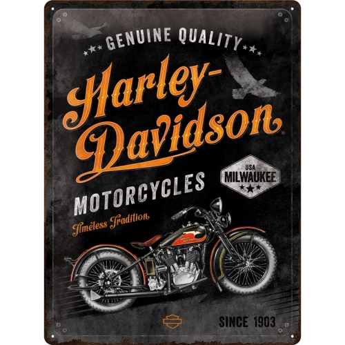 Вывеска HARLEY-DAVIDSON, листовой металл, 30x40