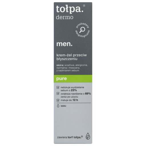 TOŁPA.Dermo Men.Light Крем-гель против блеска кожи Pure 40мл