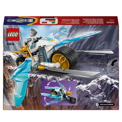 LEGO Blocks Ninjago Ледяной мотоцикл Зейна / 71816 + подарочный пакет