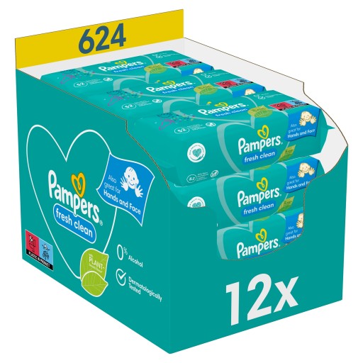 Салфетки Pampers Fresh Clean 12 x 52 = 624 шт.