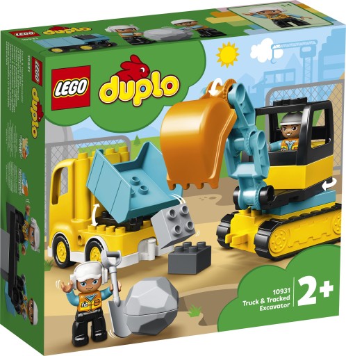 LEGO DUPLO ГРУЗОВИК И ГУСЕНИЧНЫЙ ЭКСКАВАТОР СТРОИТЕЛЬНЫЙ БУЛЬДОСТЕР 10931