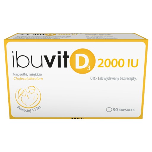 Ibuvit D3 2000 IU 2000IU kaps miękkie 90szt LEK