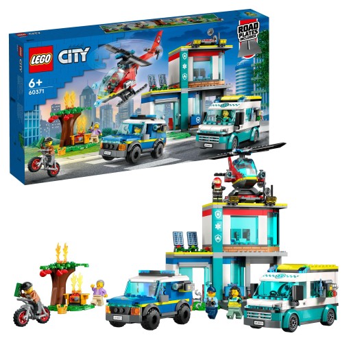 LEGO City 60371 Кирпичная парковка для машин скорой помощи