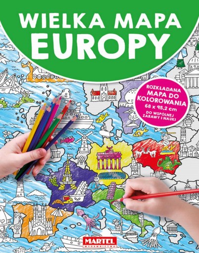 Большая Карта Европы Раскраска, раскладная, большая, 95х68 см.