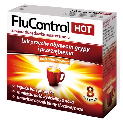 Flucontrol Hot 8 пакетиков от гриппа и простуды