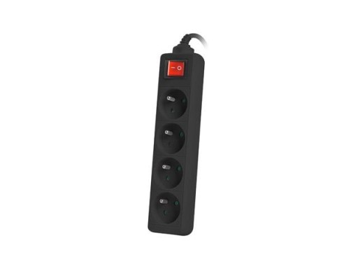 Удлинитель Lanberg 1,5м черный 4х230В PL,