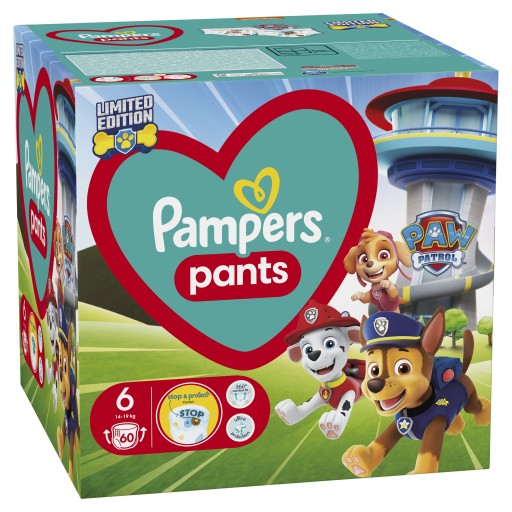 Брюки Pampers 6 180 шт 14-19 кг подгузники Paw Patrol.