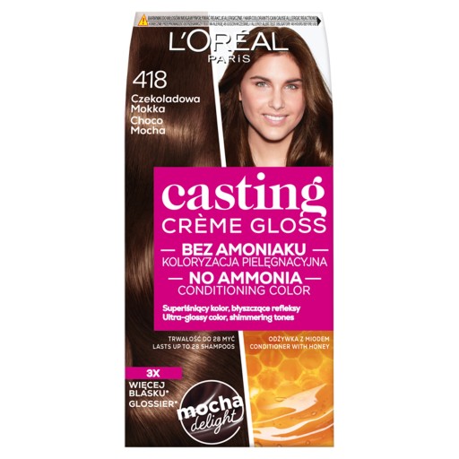 CASTING CREME GLOSS FARBA CZEKOLADOWA MOKKA 418