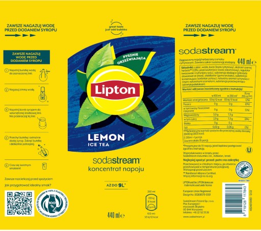 Soda Stream Lipton ICE TEA сироп-концентрат для воды 440 мл