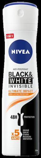 NIVEA BLACK & WHITE INVISIBLE ULTIMATE IMPACT ANTYPERSPIRANT SPRAY 150 ML
