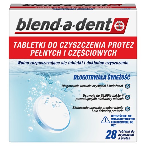 Таблетки Blend-A-Dent для протезов, 28 шт.